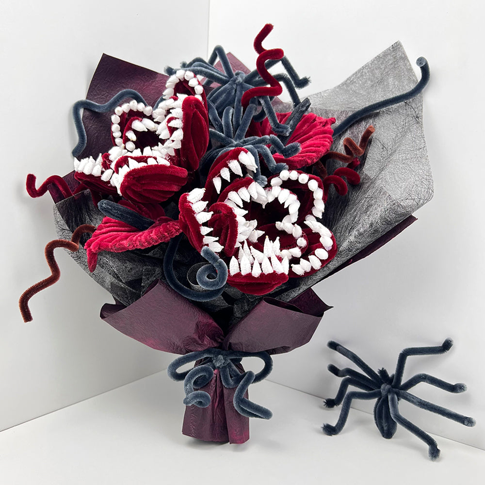 Pipe Cleaner Devil's DIY Kit | Halloween Handmade Flower Gift