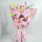 Pink Pipe Cleaner Lily DIY Kit | Handmade Flower Craft Gift