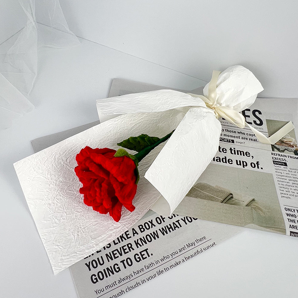 Pipe Cleaner Rose DIY Kit | Red Rose Handmade Flower Gift
