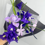 Pipe Cleaner Iris DIY Kit | Purple Iris Handmade Flower Gift