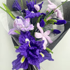 Pipe Cleaner Iris DIY Kit | Purple Iris Handmade Flower Gift