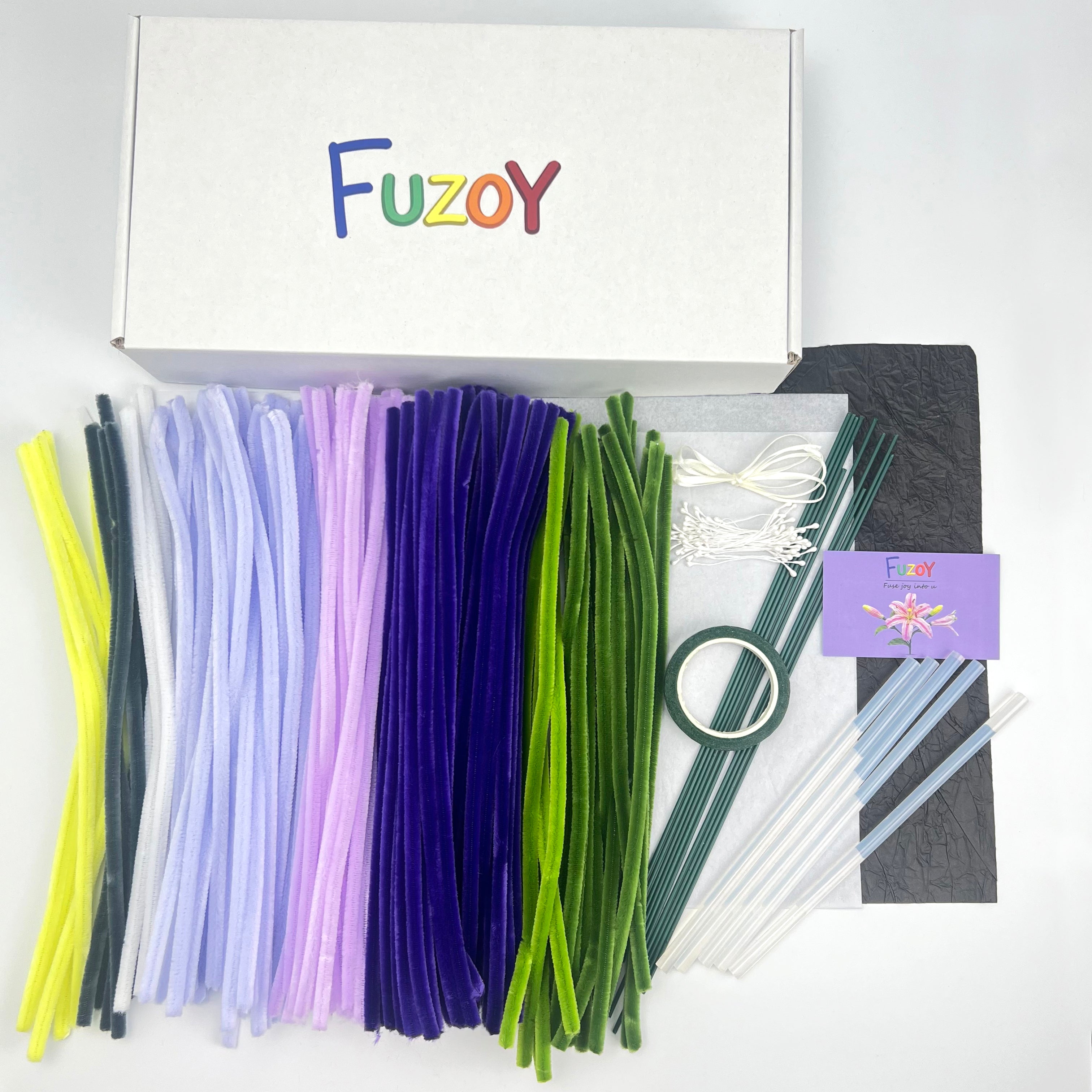 Pipe Cleaner Iris DIY Kit | Purple Iris Handmade Flower Gift