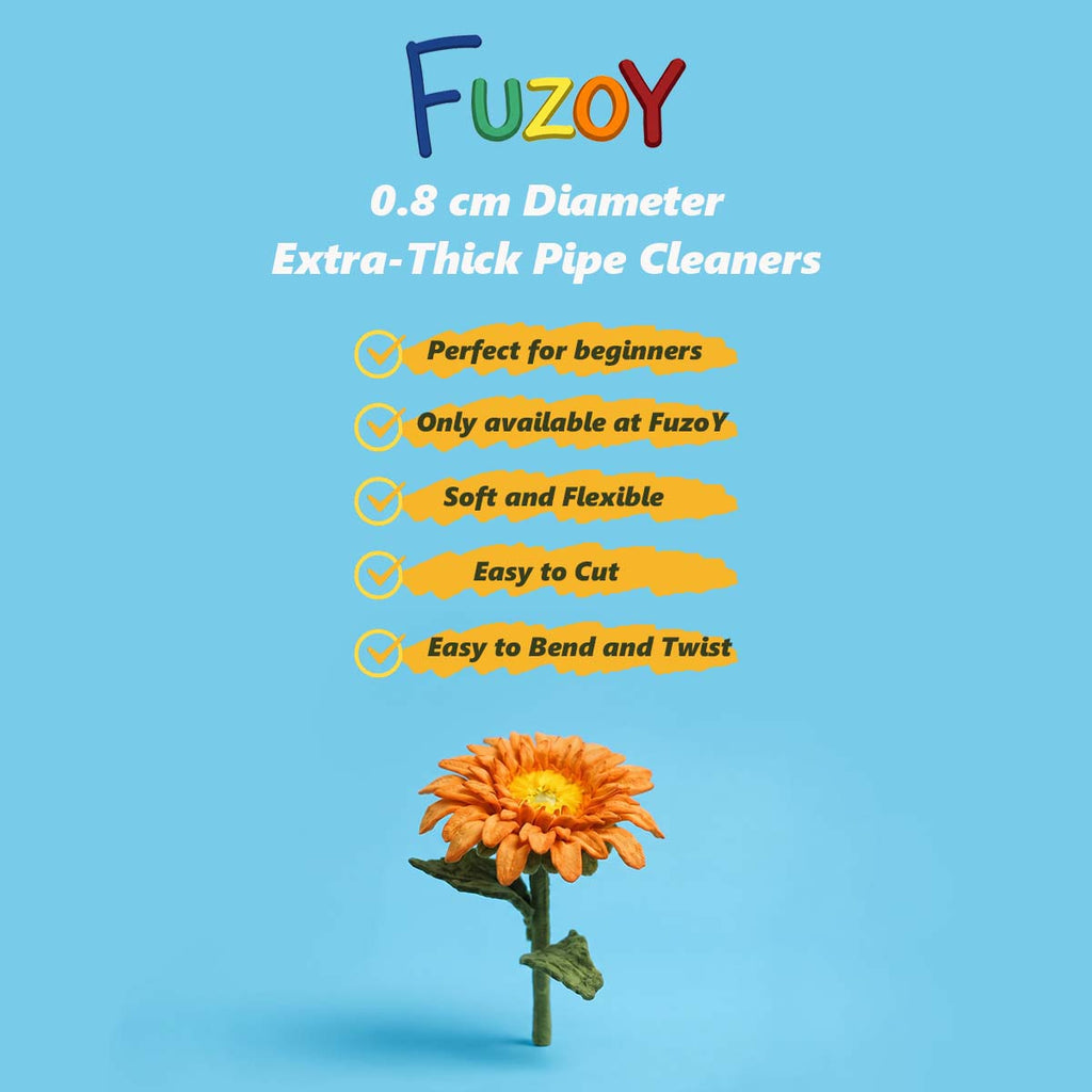 Pipe Cleaner Rose DIY Kit | Red Rose Handmade Flower Gift